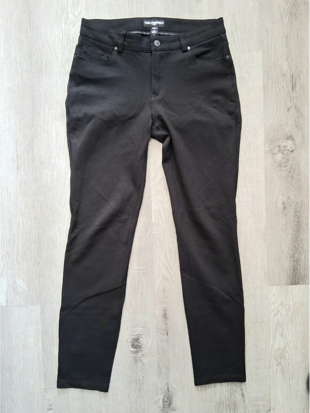 Karl Lagerfeld Paris Women's Small, 28x27 Black Pull On Stretch Skinny Pants
